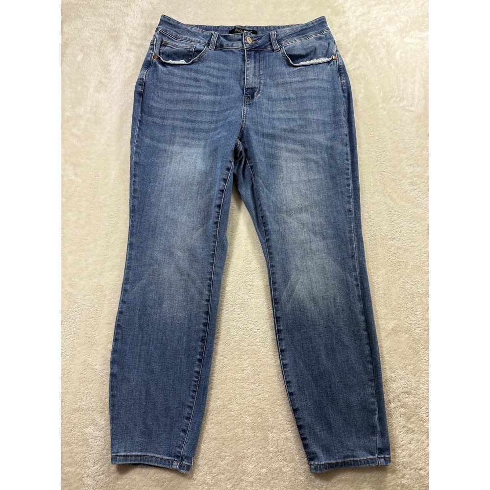 Judy Blue Womens Slim Fit High Rise Stretch Blue Denim Jeans 14W Meas: 31x26.5